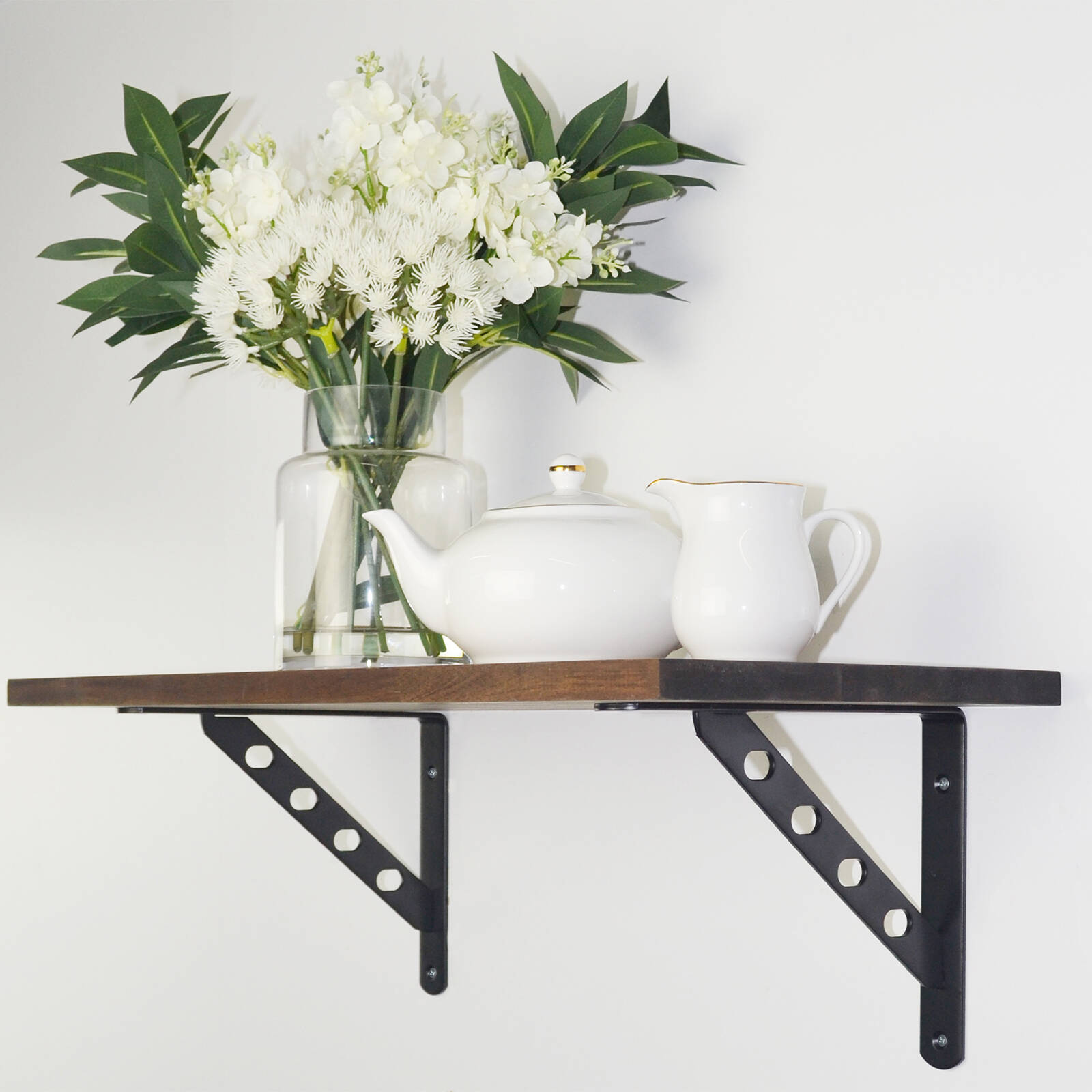 Carinya 250 x 195mm Black Heavy Duty Circle Stayed Bracket 4 Carinya 250 x 195mm Black Heavy Duty Circle Stayed Bracket