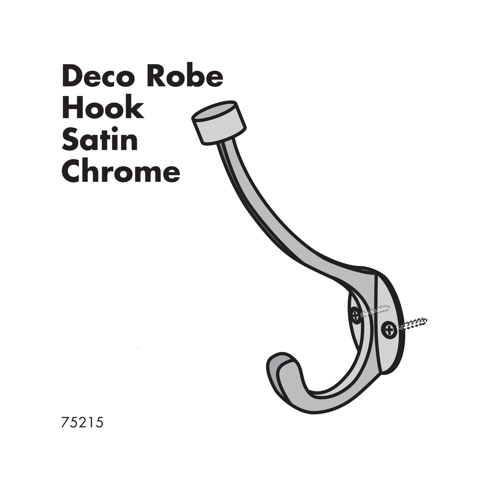 Adoored Double Satin Chrome Robe Deco Hook