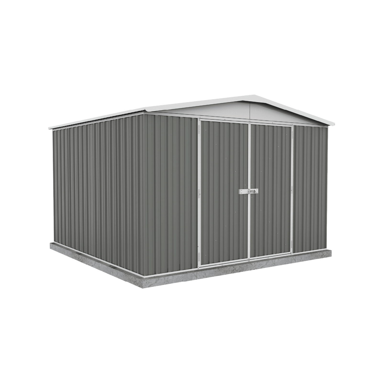 Absco Sheds 3.0 x 2.92 x 2.06m Woodland Grey Regent Double Door Garden Shed