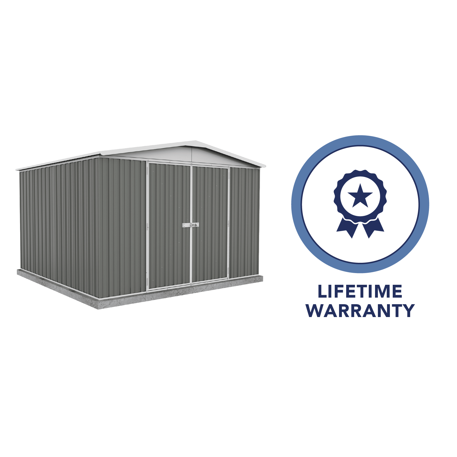Absco Sheds 3.0 x 2.92 x 2.06m Woodland Grey Regent Double Door Garden Shed 3 Absco Sheds 3.0 x 2.92 x 2.06m Woodland Grey Regent Double Door Garden Shed