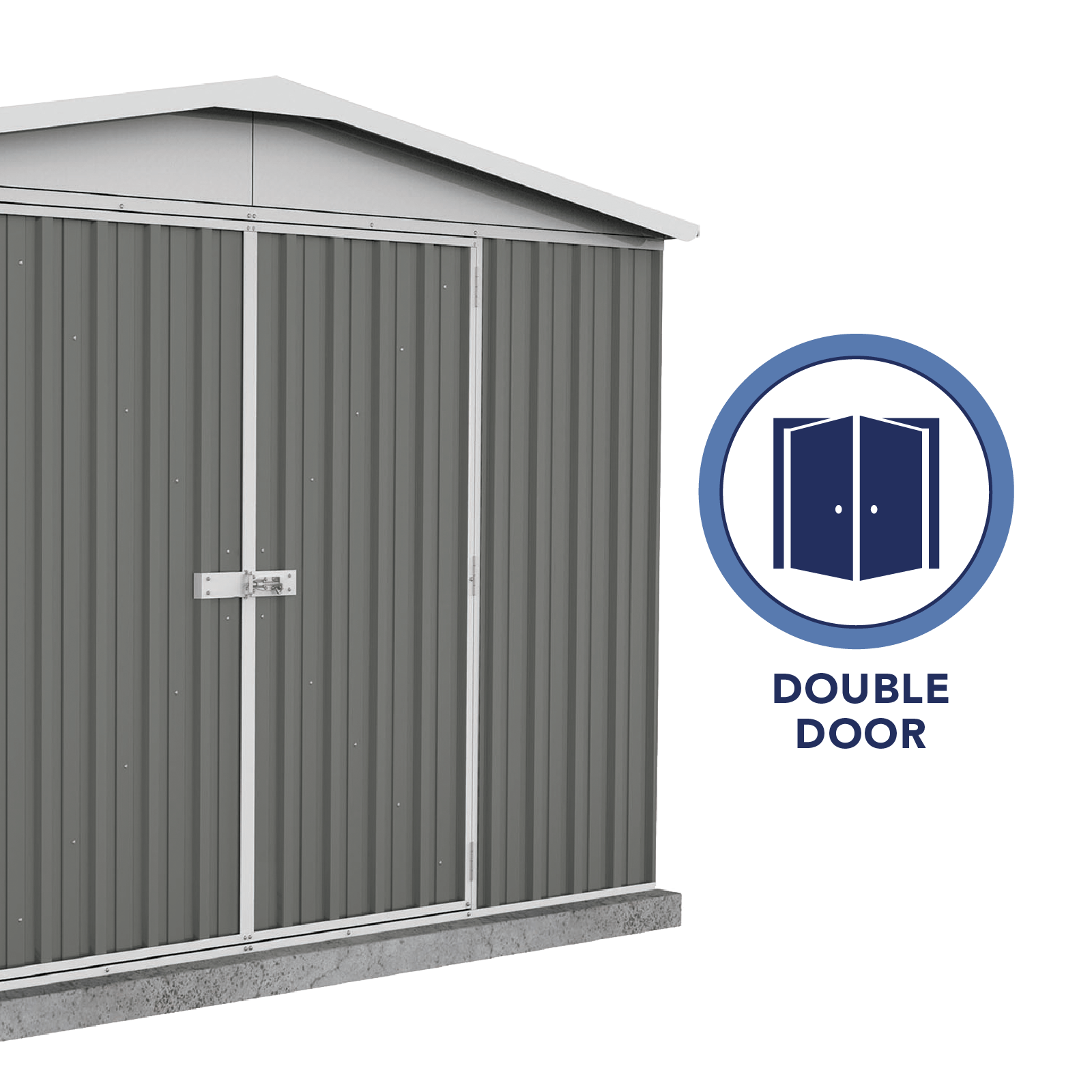 Absco Sheds 3.0 x 2.92 x 2.06m Woodland Grey Regent Double Door Garden Shed 4 Absco Sheds 3.0 x 2.92 x 2.06m Woodland Grey Regent Double Door Garden Shed
