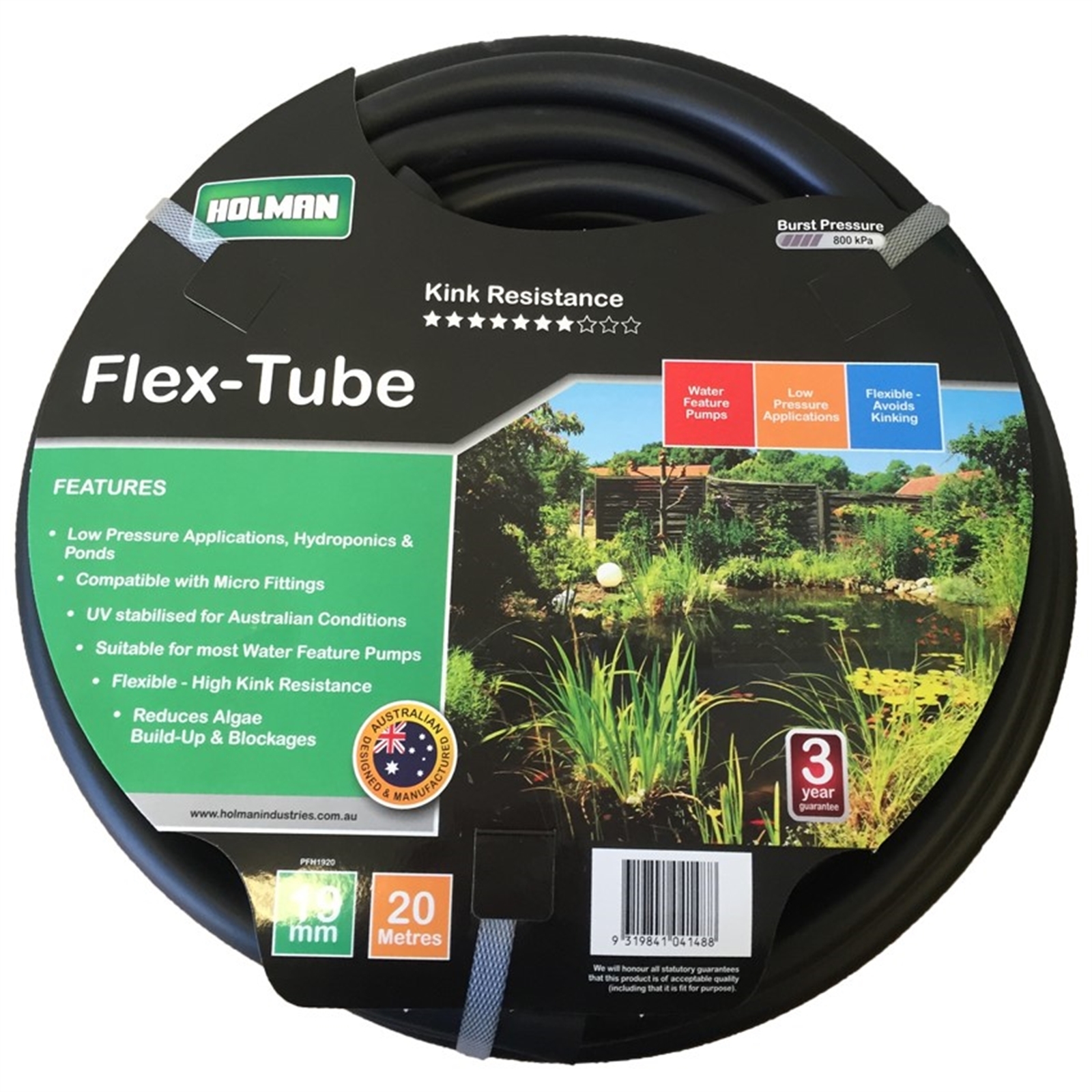 Holman 13mm x 20m Black Flex Tube
