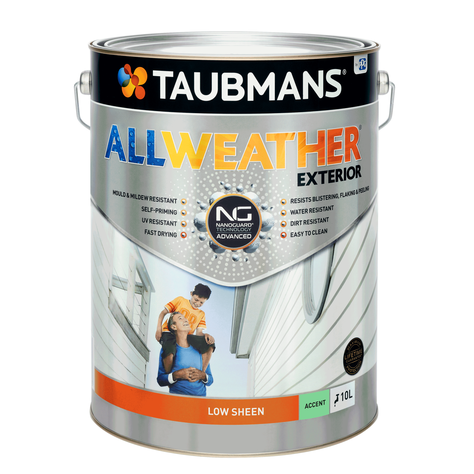 Taubmans 10L Accent Low Sheen All Weather Exterior Paint