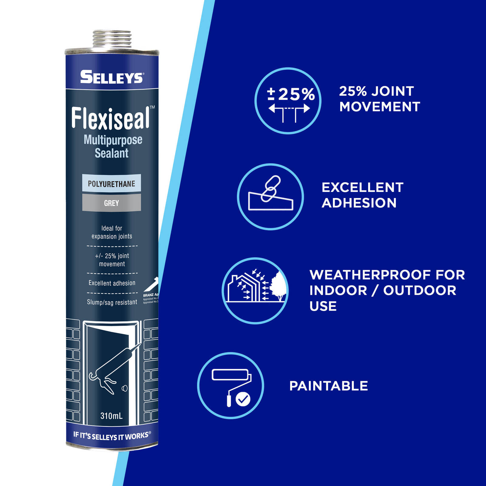 Selleys 310ml Grey Flexiseal Polyurethane Sealant 4 Selleys 310ml Grey Flexiseal Polyurethane Sealant