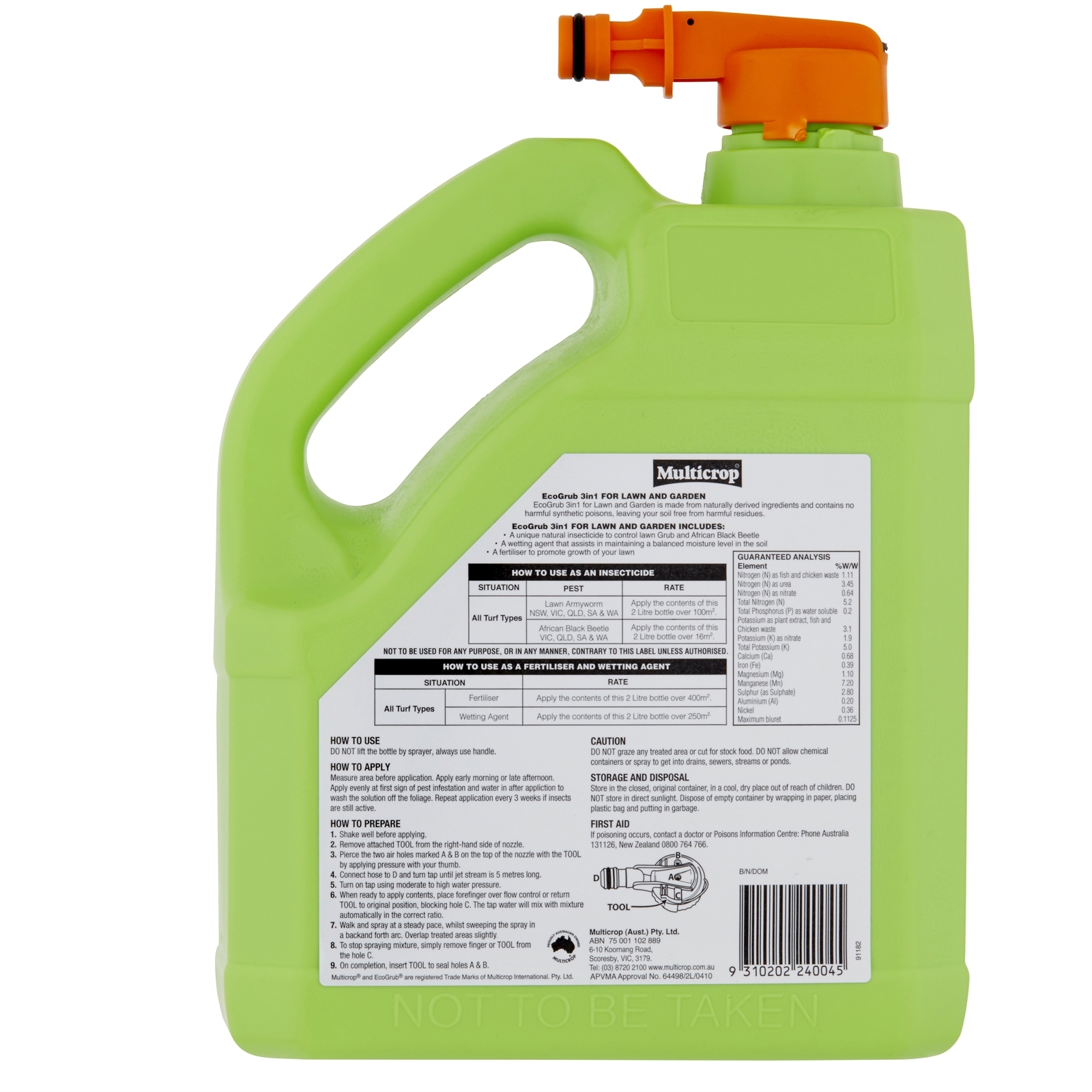 Multicrop 2L EcoGrub 3 In 1 Insecticide