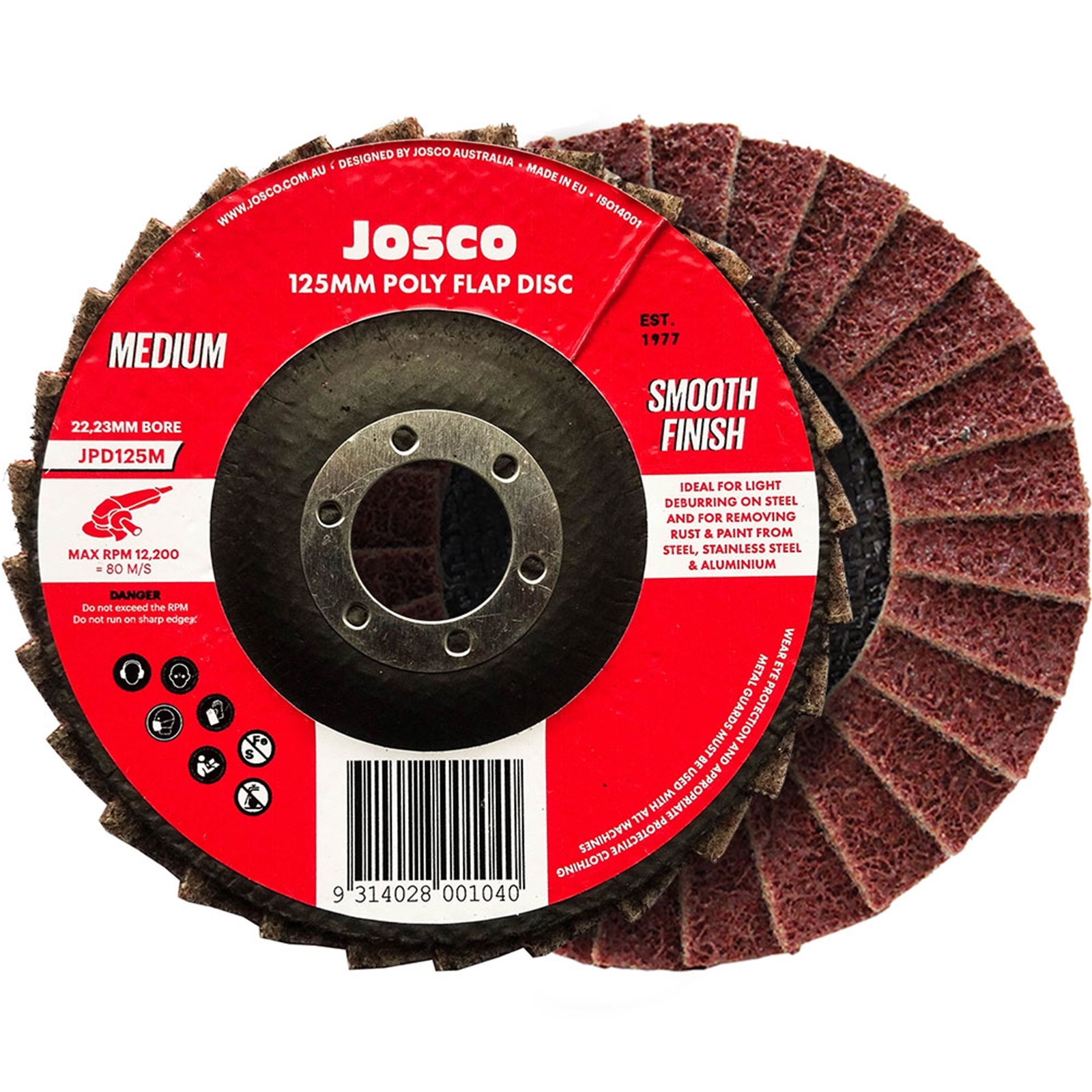 Josco 125mm Medium Poly Flap Disc