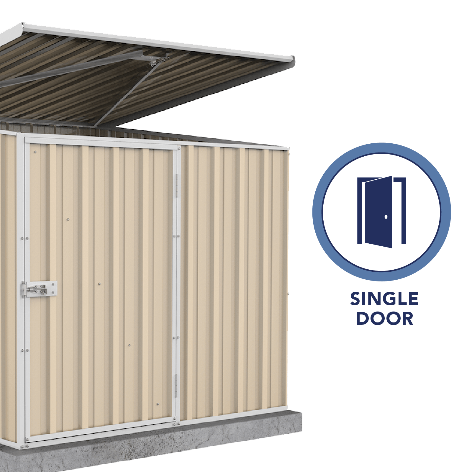 Absco Sheds 1.52 x 1.52 x 1.49m Classic Cream Pool Pump Cover