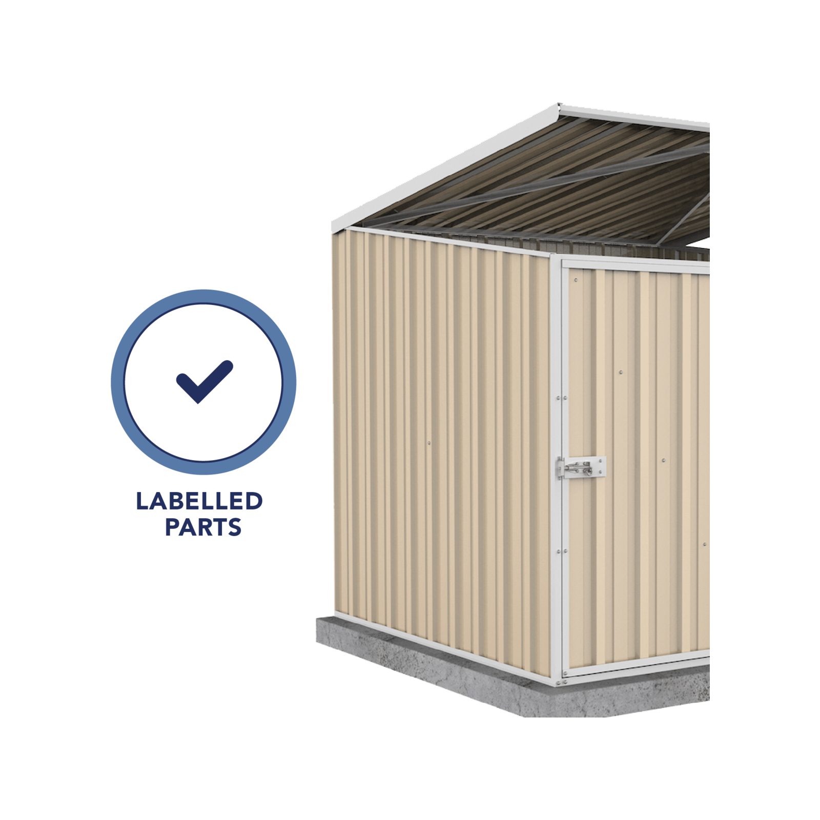 Absco Sheds 1.52 x 1.52 x 1.49m Classic Cream Pool Pump Cover