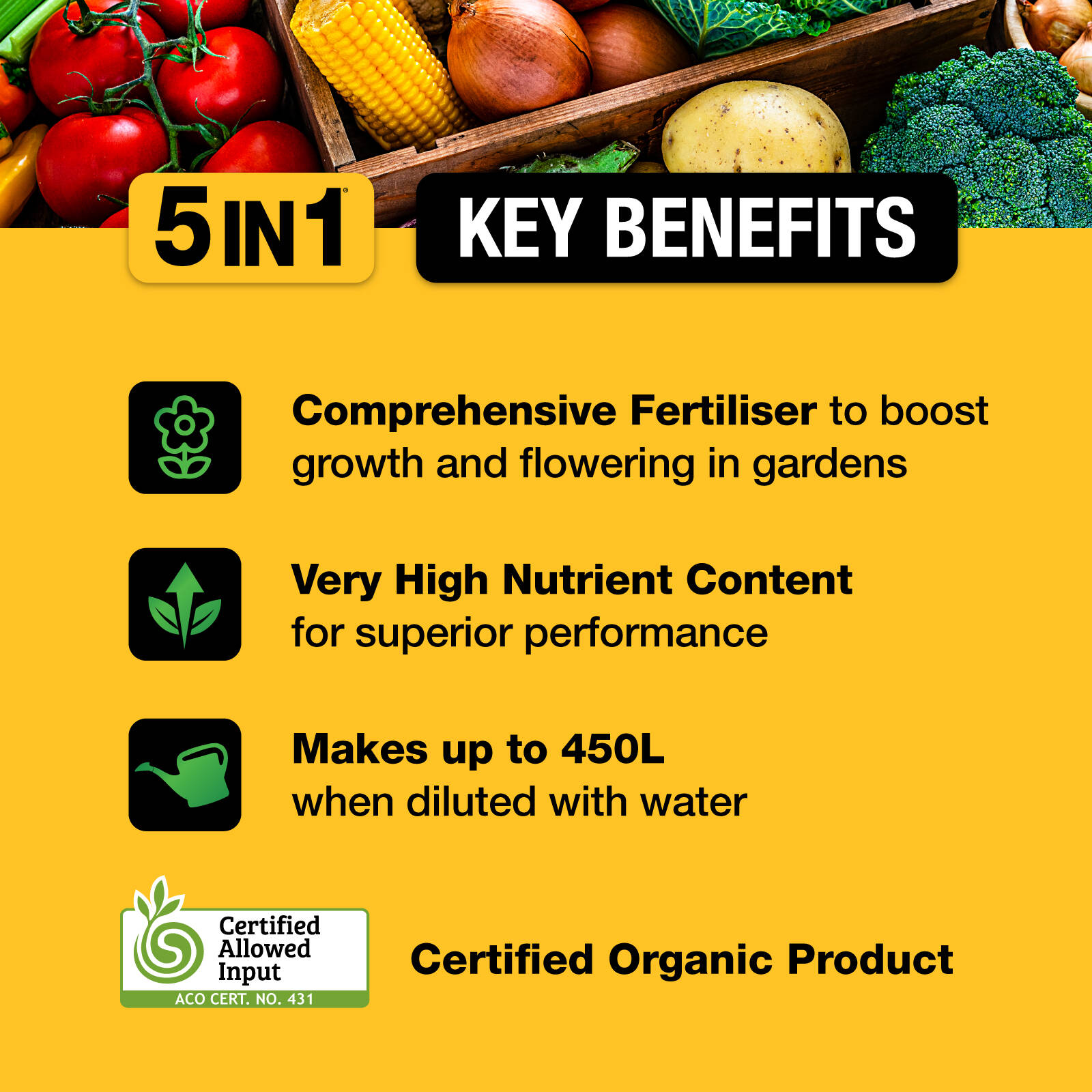 Searles 1L 5 In 1 Organic Liquid Fertiliser