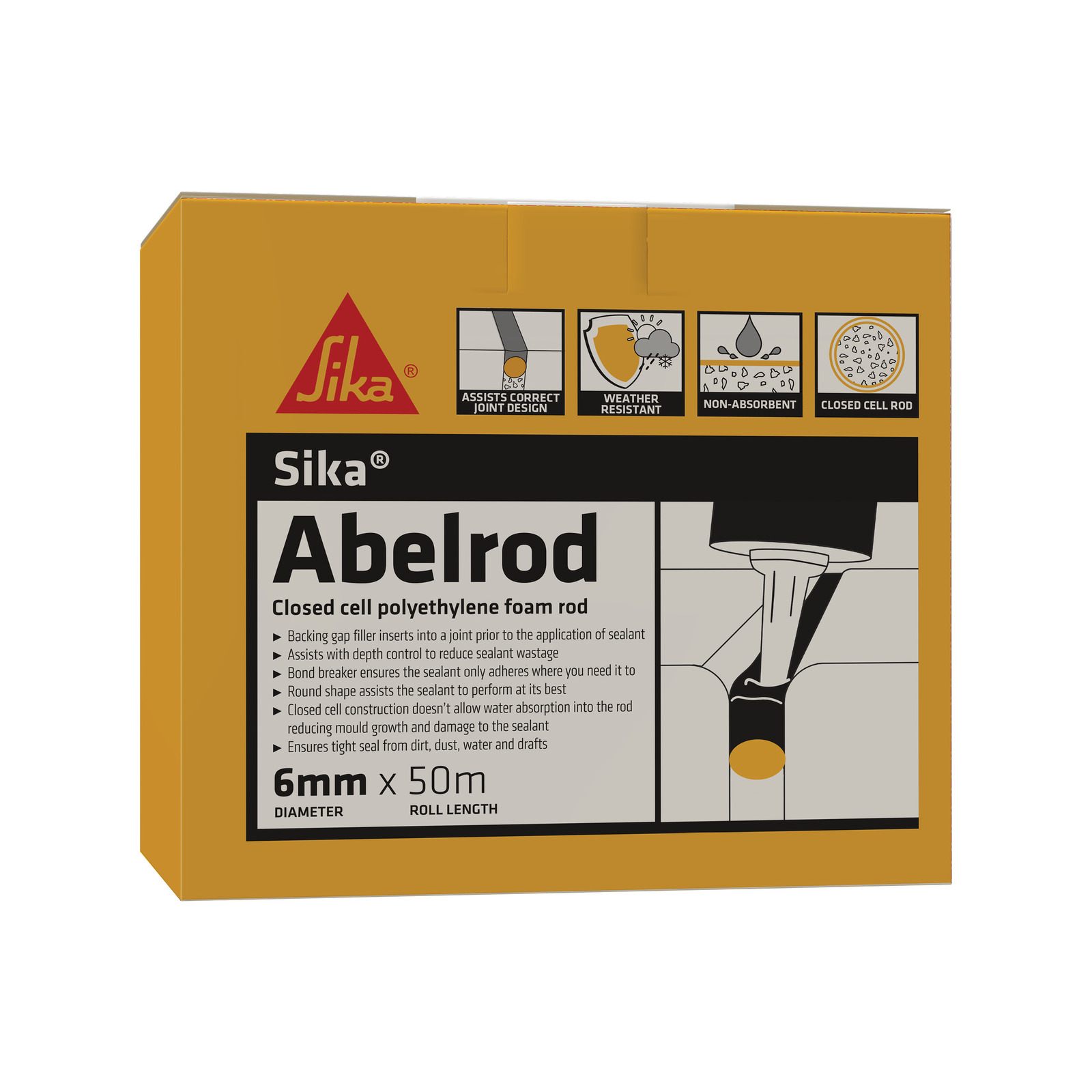Sika 6mm x 50m Abelrod Gap Filler