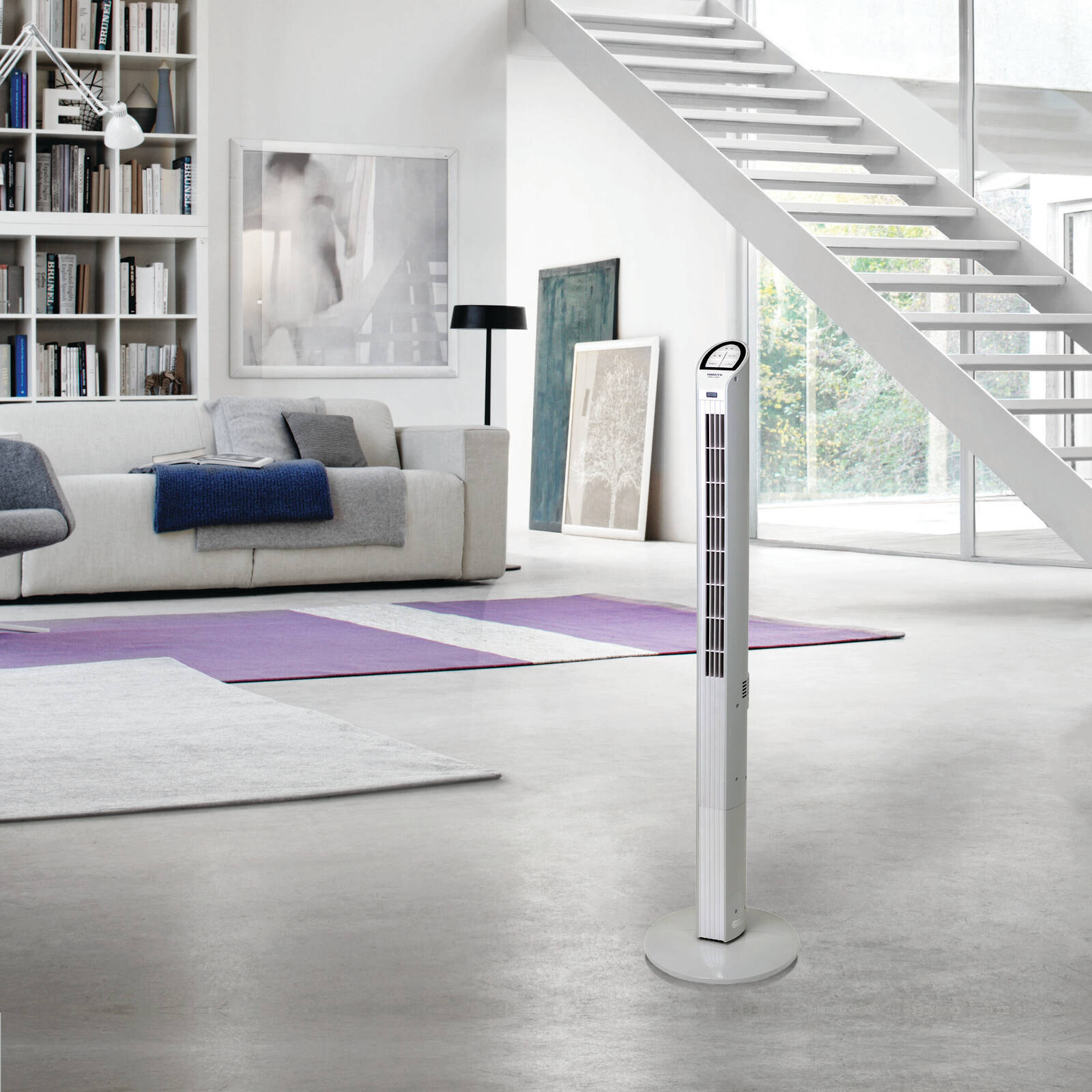 De'Longhi SlimStyle Oscillating Tower Fan White (DETF115)