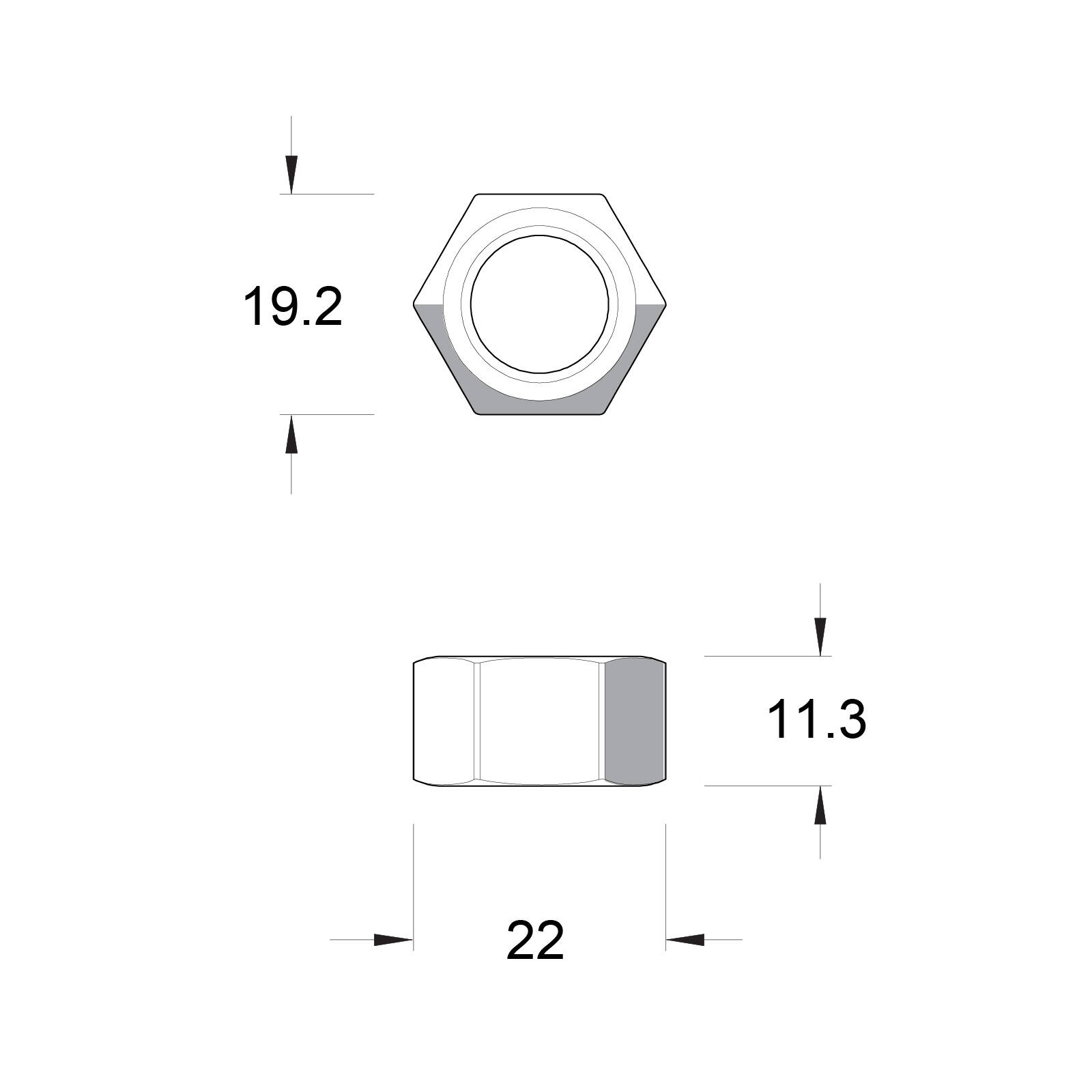 ZENITH M12 Hot Dip Galvanised Hex Nuts - Each