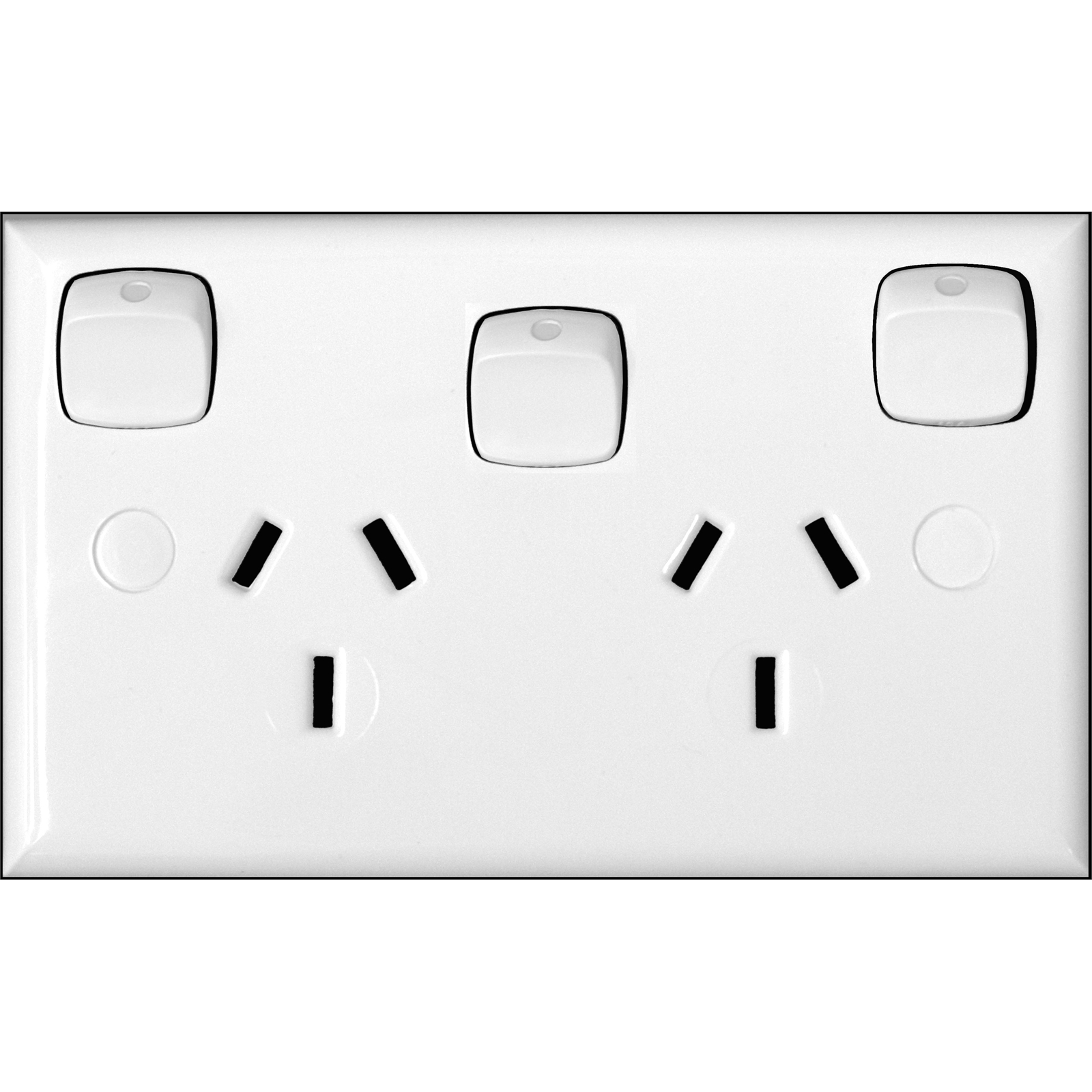 HPM 10A Double Powerpoint with Extra Switch