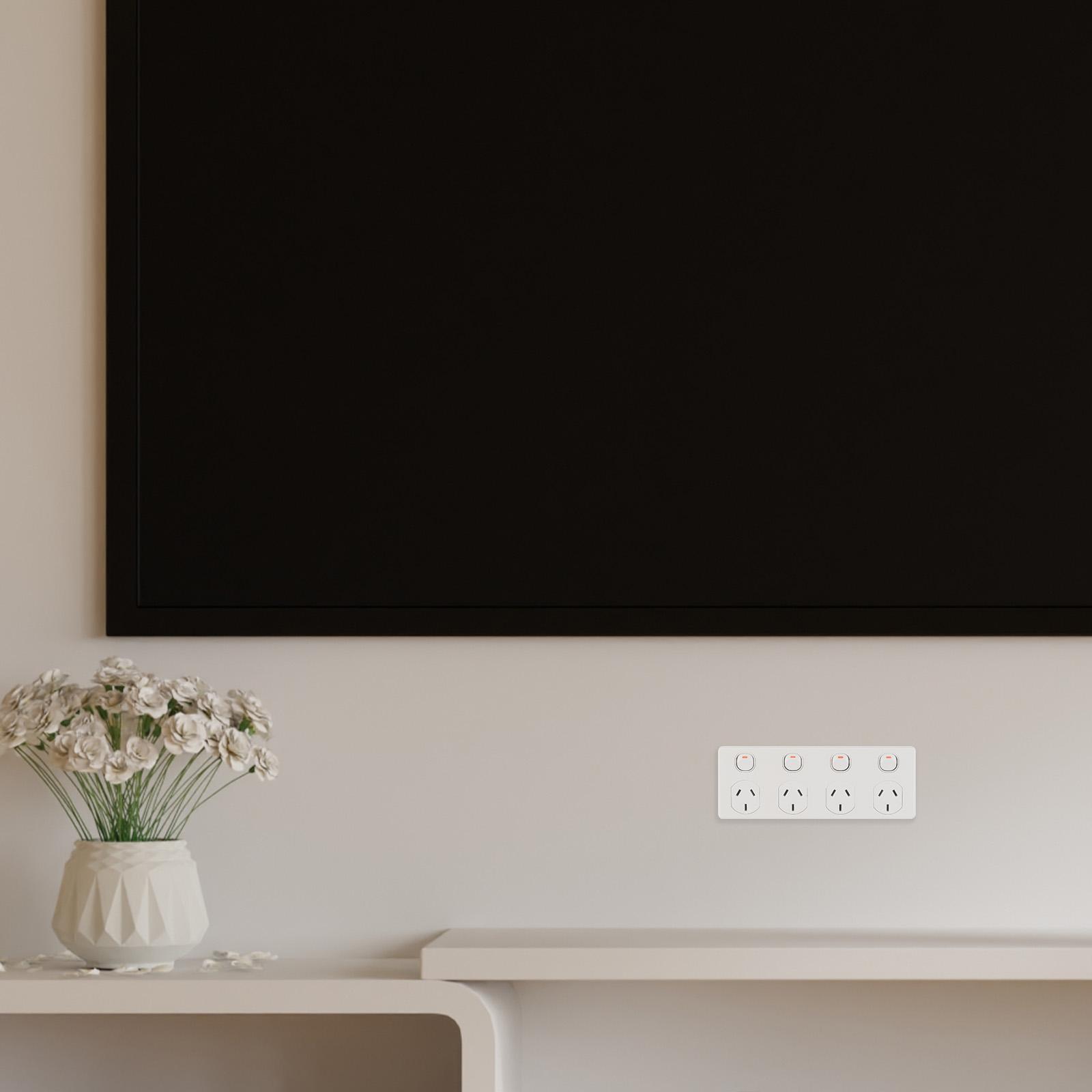 DETA Four Outlet Power Point - White 3 DETA Four Outlet Power Point - White