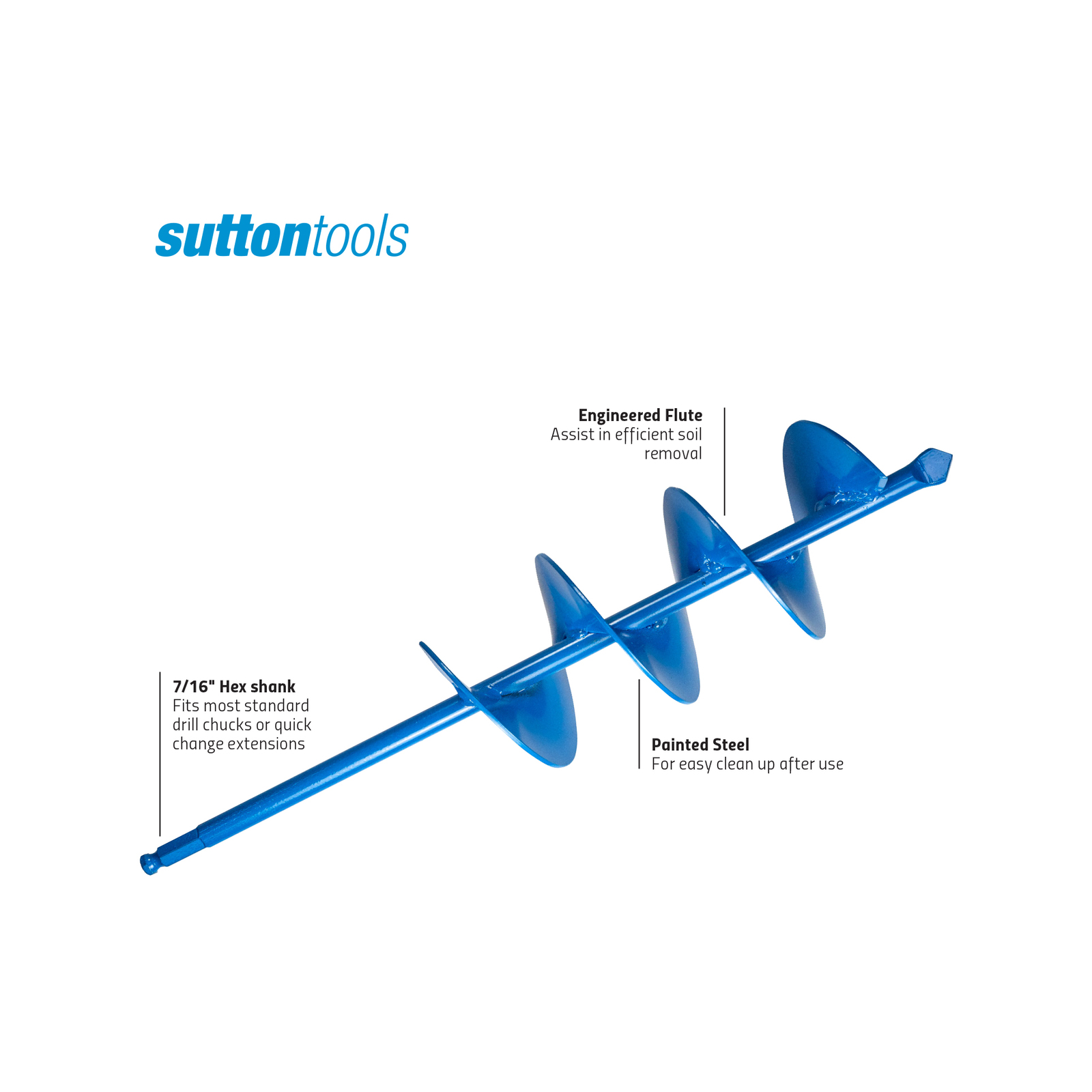 Sutton Tools 150 x 450mm Garden Auger 4 Sutton Tools 150 x 450mm Garden Auger