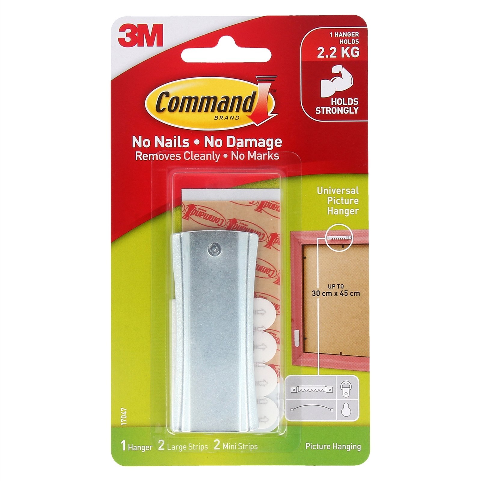 Command™ Large Metal Adhesive Universal Picture Hanger - 1 Pack - Large