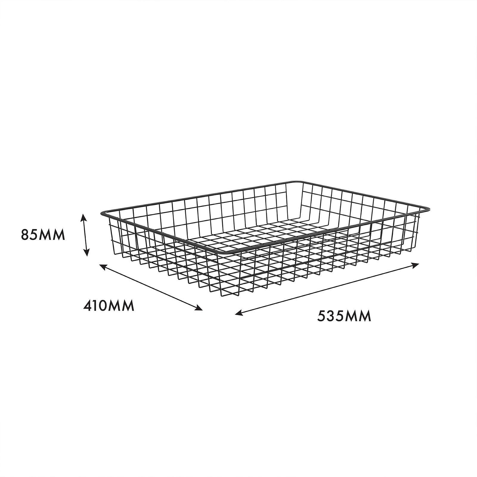Flexi Storage Home Solutions Black 1 Runner Wire Basket