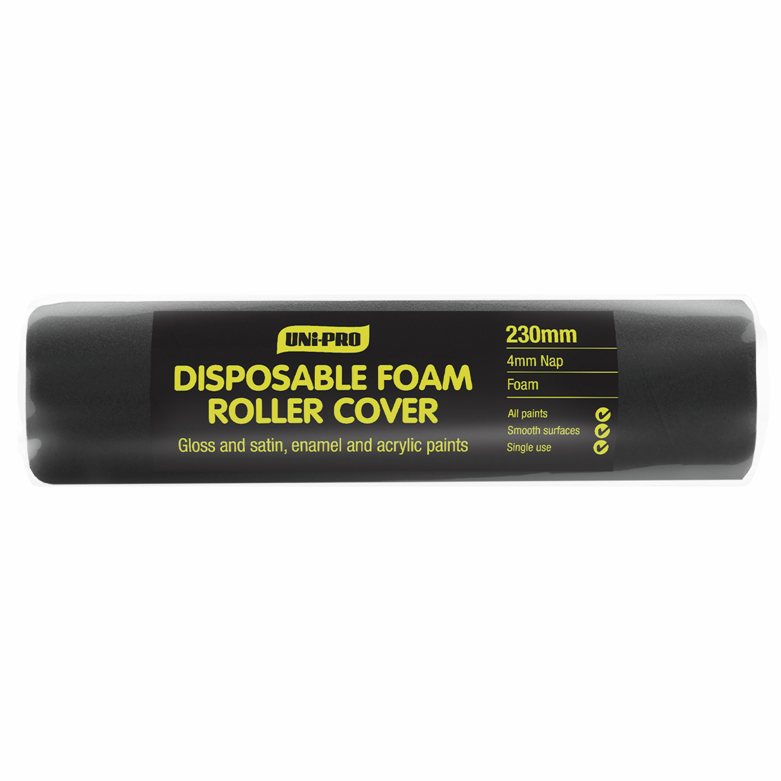 UNi-PRO 230mm 4mm Nap Disposable Foam Roller Cover