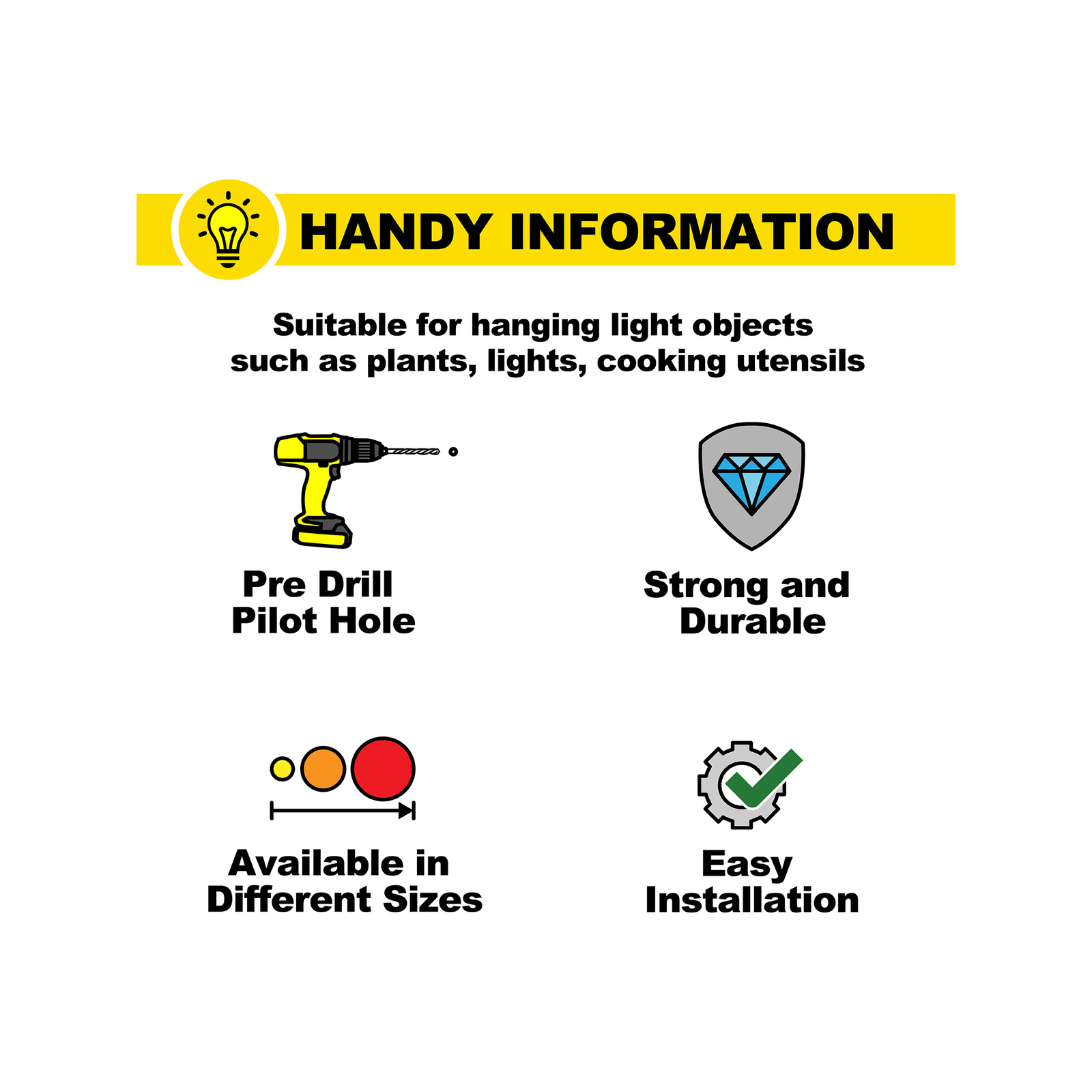 Everhang 50mm Zinc Square Hooks - 5 Pack 4 Everhang 50mm Zinc Square Hooks - 5 Pack