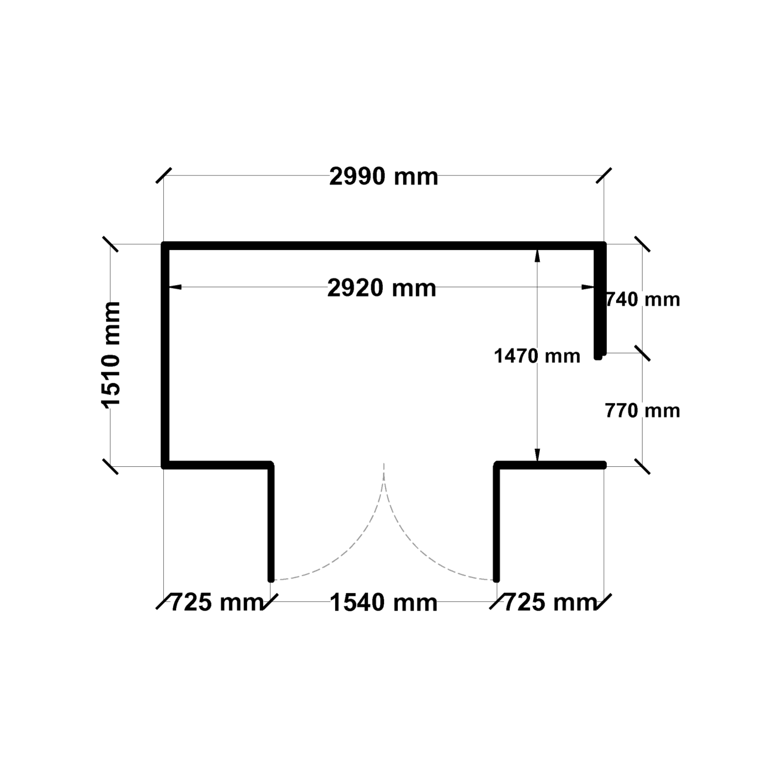 Build-a-Shed 1.5 x 3 x 2m Double Hinged Side Door Skillion Shed - Green